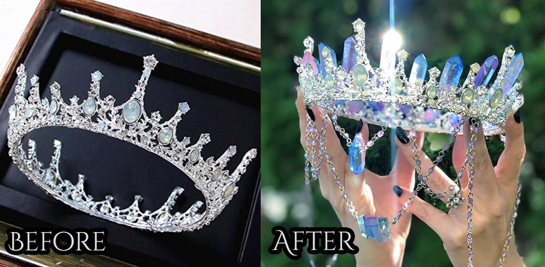 Tutorial: Crystal Crown makeover from a crown from Amazon.com