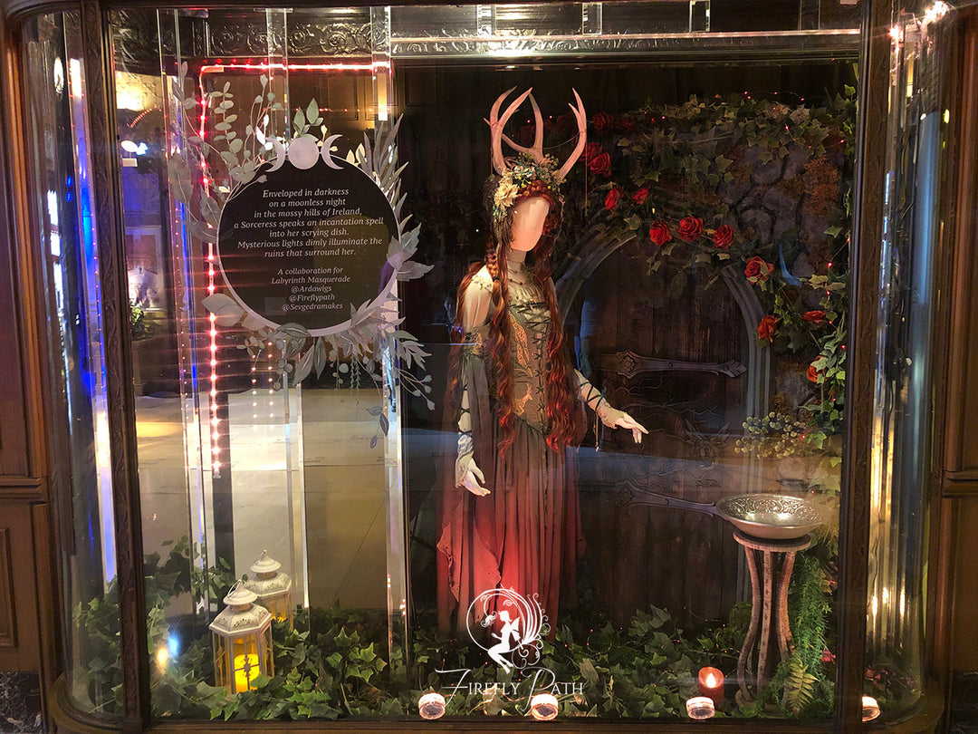 Window Display for Labyrinth Masquerade Ball 2019