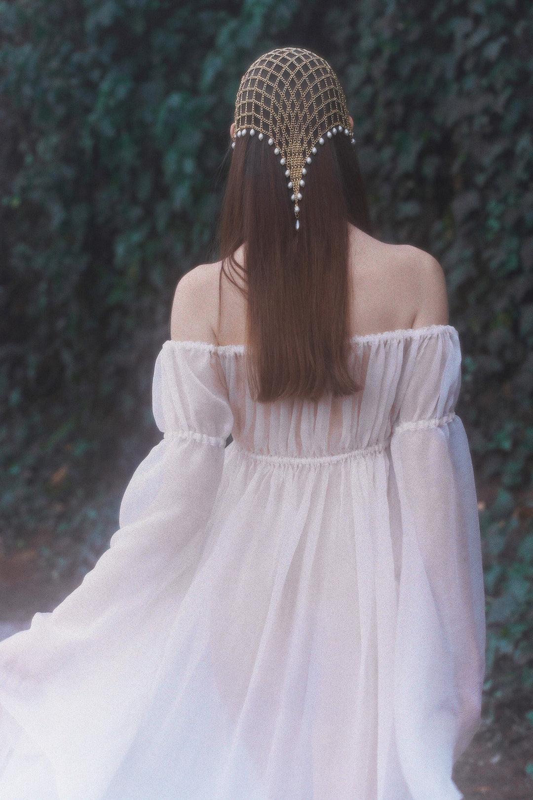 silk crinkle chiffon dress Crinkled Chiffon Dress (Women)