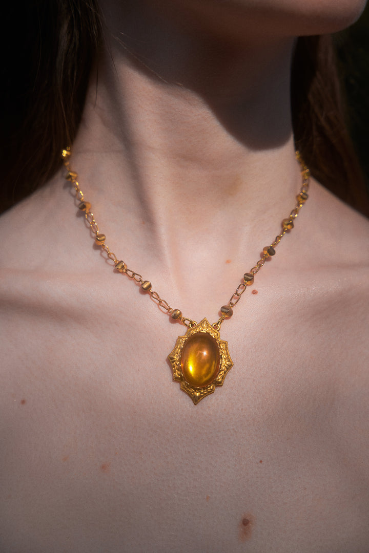 Amber Pendant Necklace