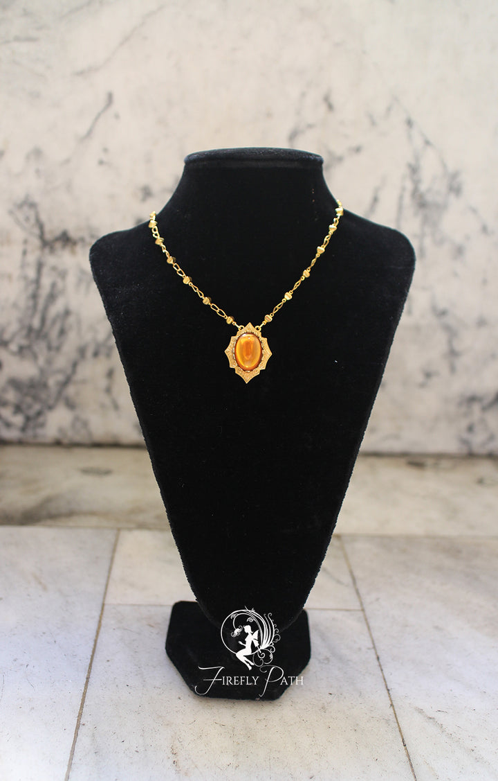 Amber Pendant Necklace