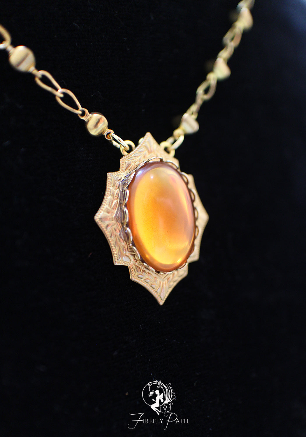 Amber Pendant Necklace