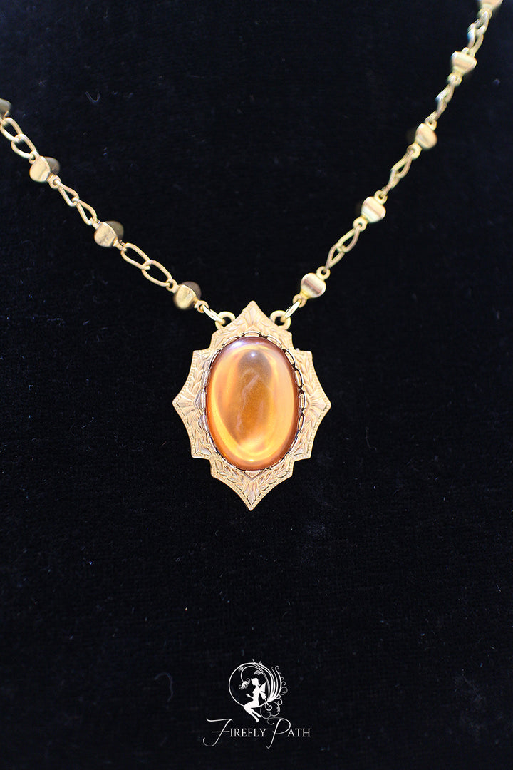 Amber Pendant Necklace