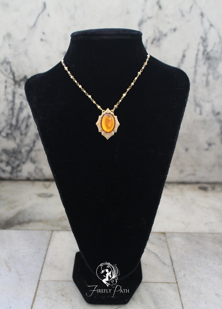 Amber Pendant Necklace