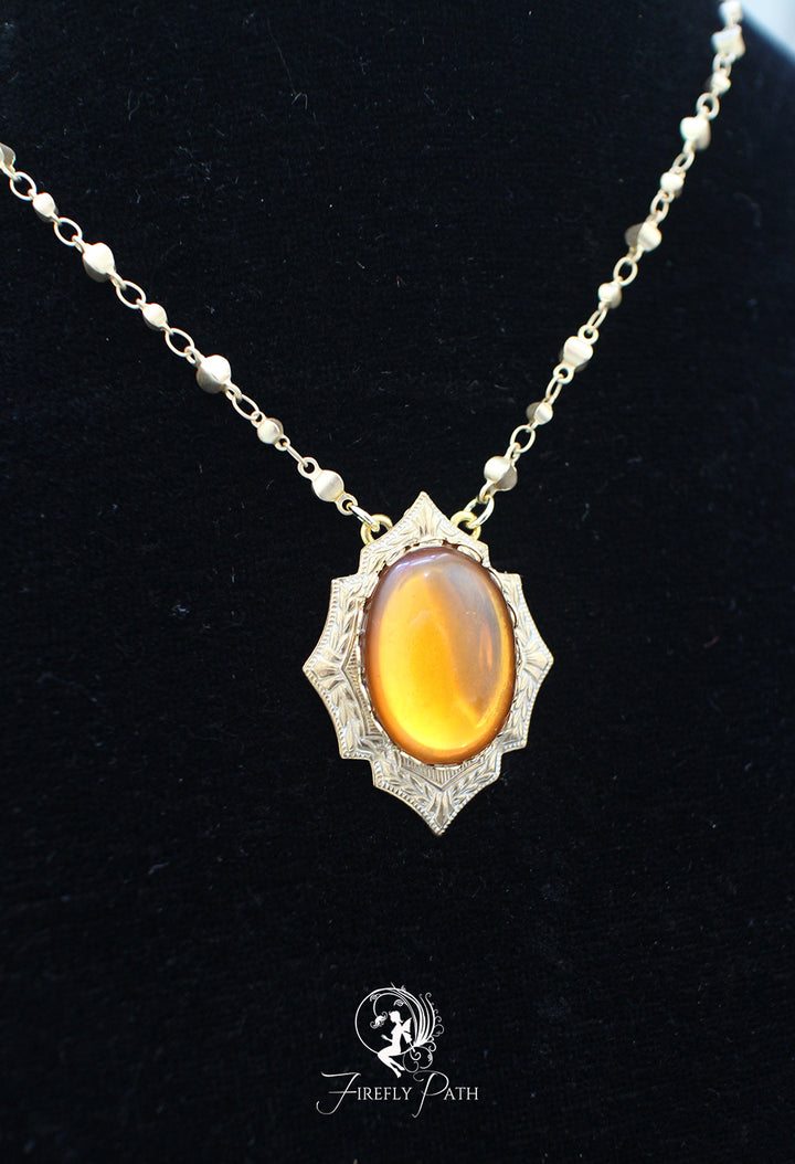 Amber Pendant Necklace