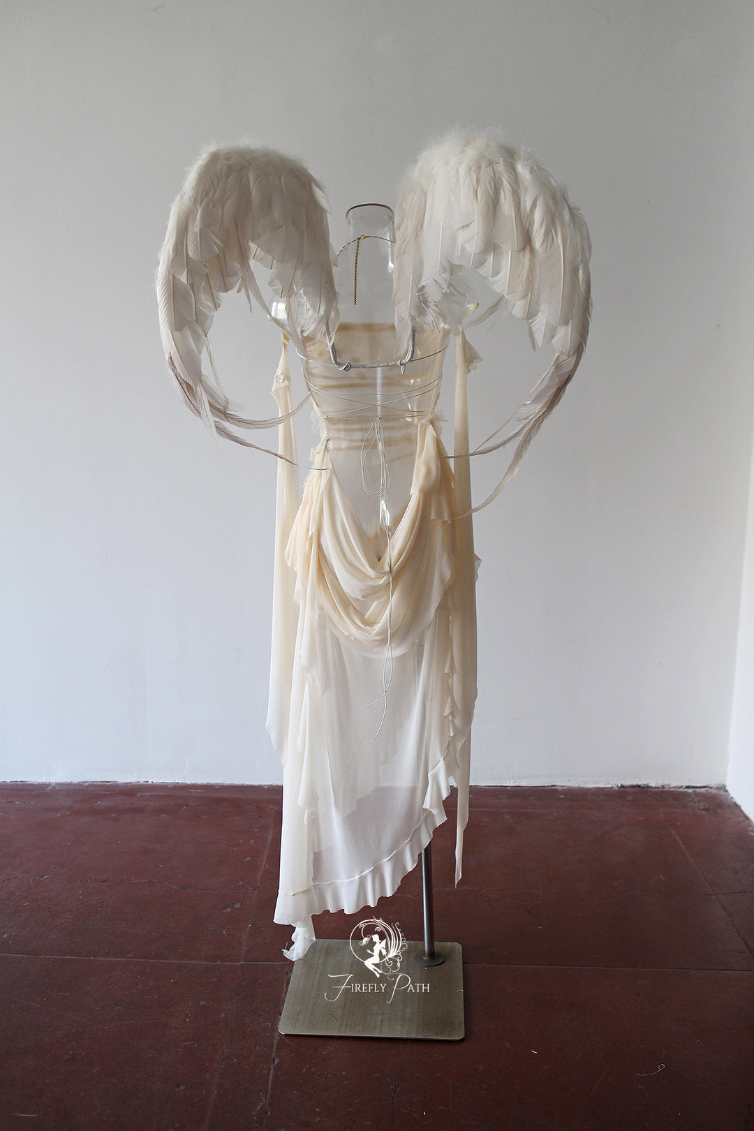 Angelic Statue Gown & Wings | One-of-a-kind