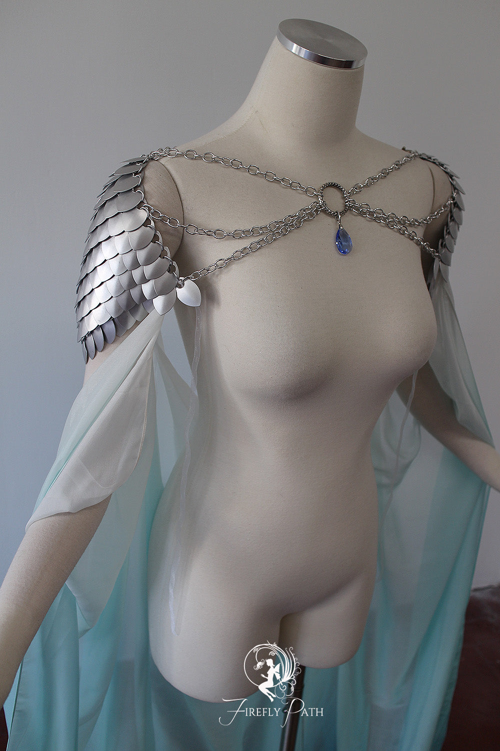 Aqua Blossomscale Cape | One-of-a-kind