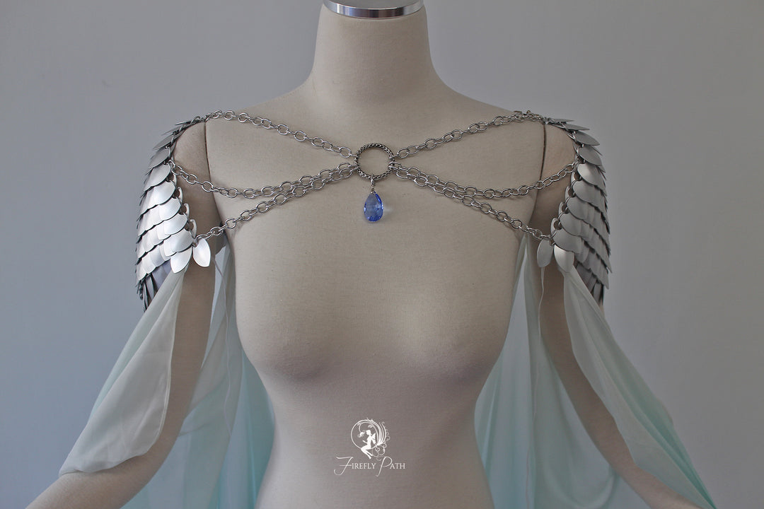 Aqua Blossomscale Cape | One-of-a-kind