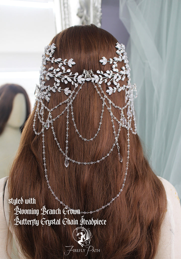 Butterfly Crystal Chain Headpiece