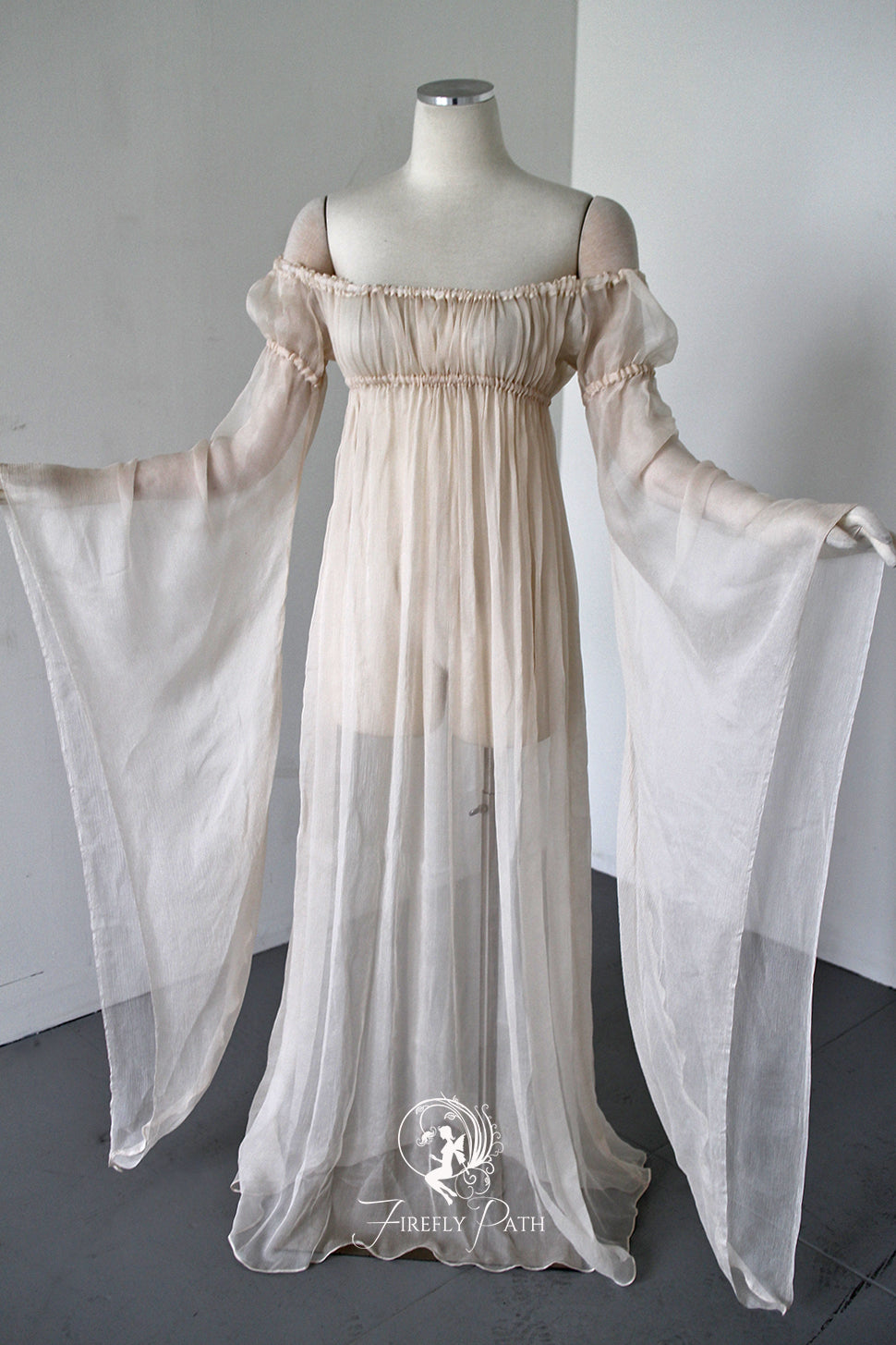 Princess Chemise - Silk Crinkle Chiffon Firefly Path Princess Chemise - Silk Crinkle Chiffon Firefly Path