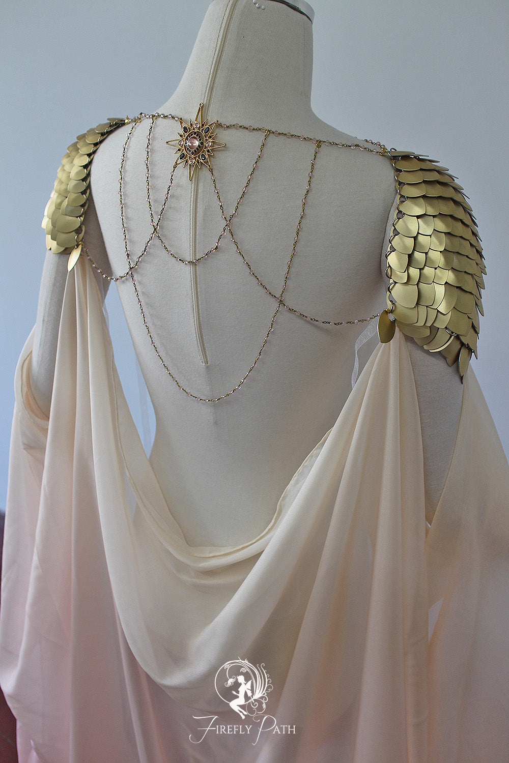 Peach Blossomscale Cape | One-of-a-kind