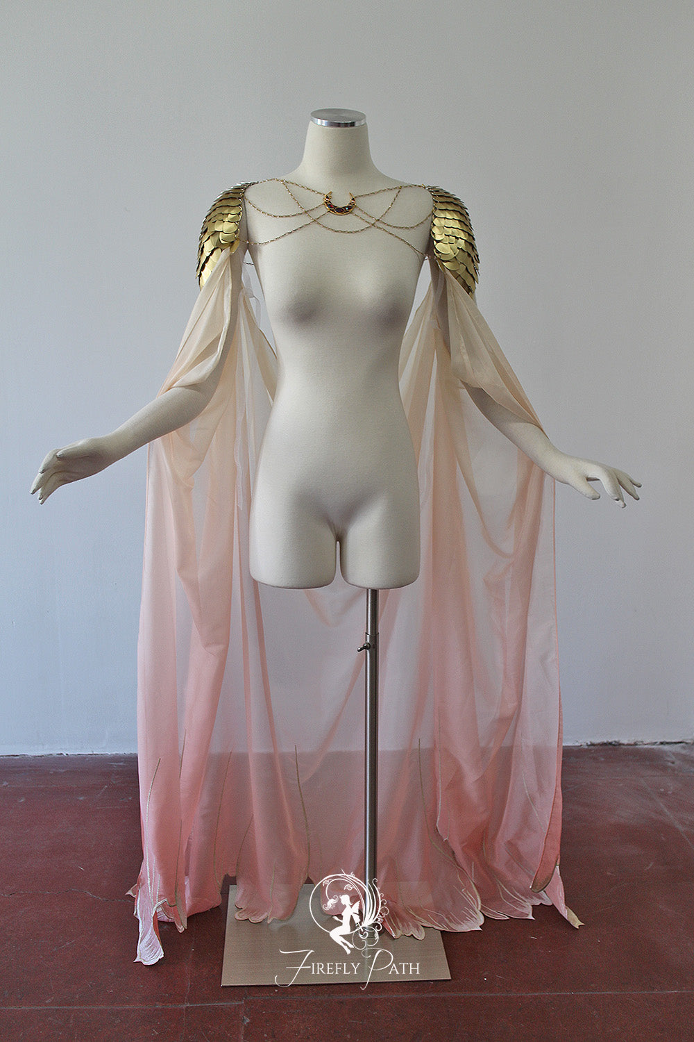 Peach Blossomscale Cape | One-of-a-kind