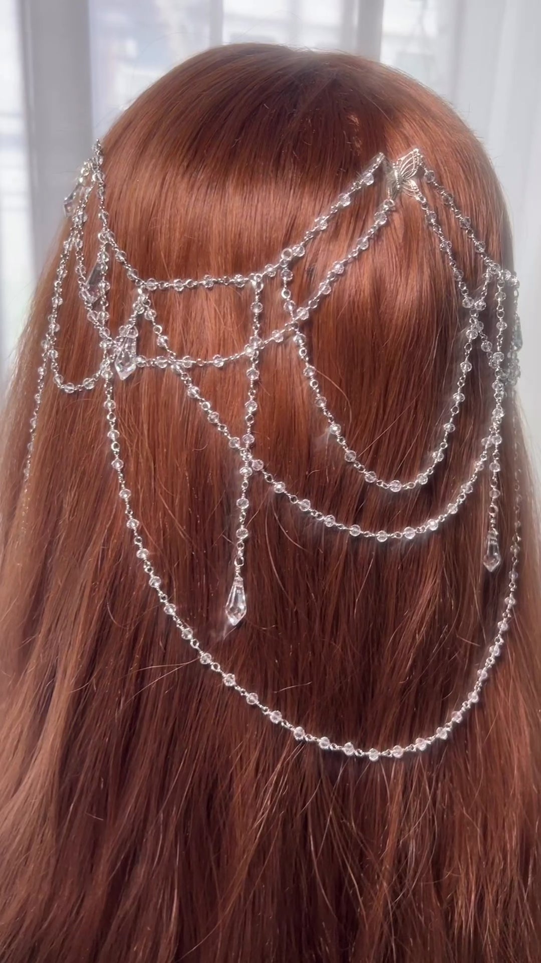 Butterfly Crystal Chain Headpiece