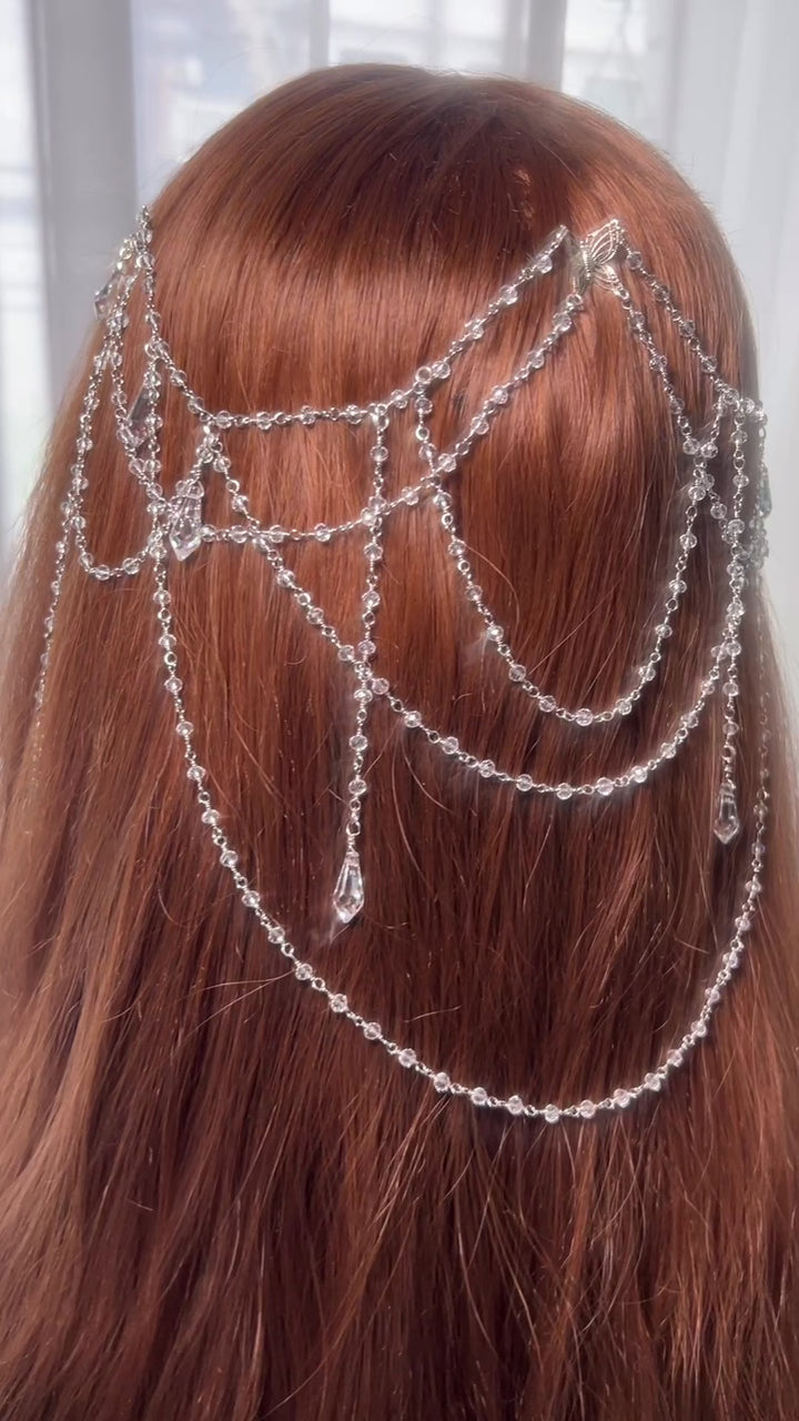 Butterfly Crystal Chain Headpiece