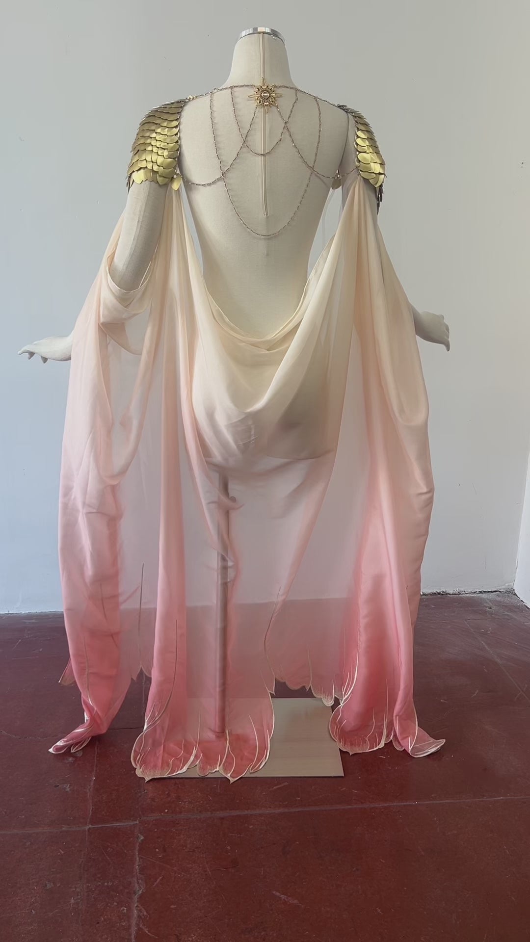 Peach Blossomscale Cape | One-of-a-kind