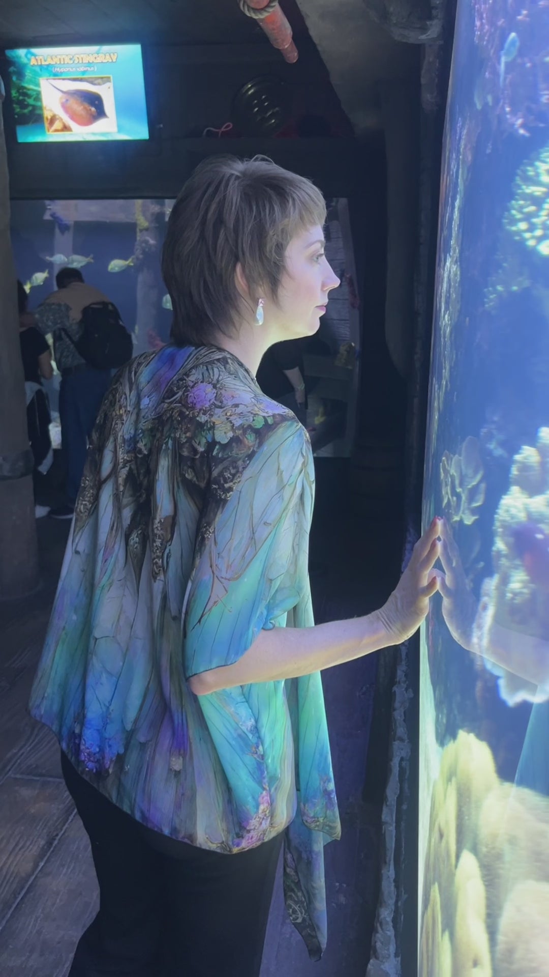 Opal Chrysalis Draped Kimono