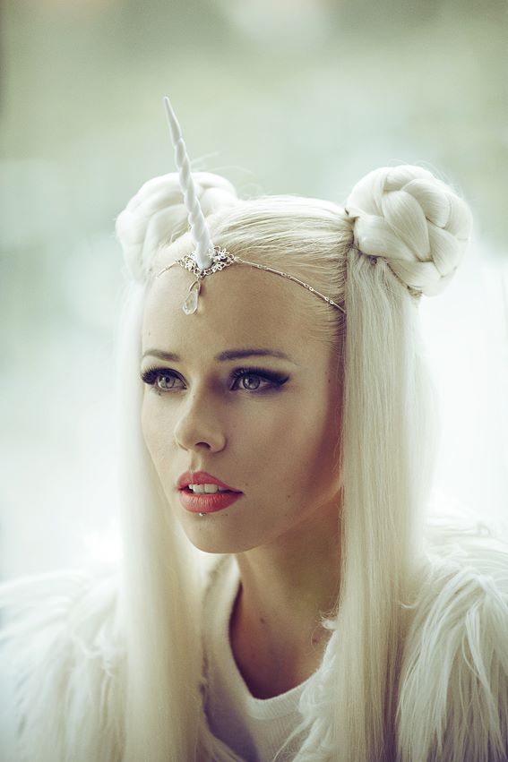 Iridescent Pearl Unicorn Horn Circlet
