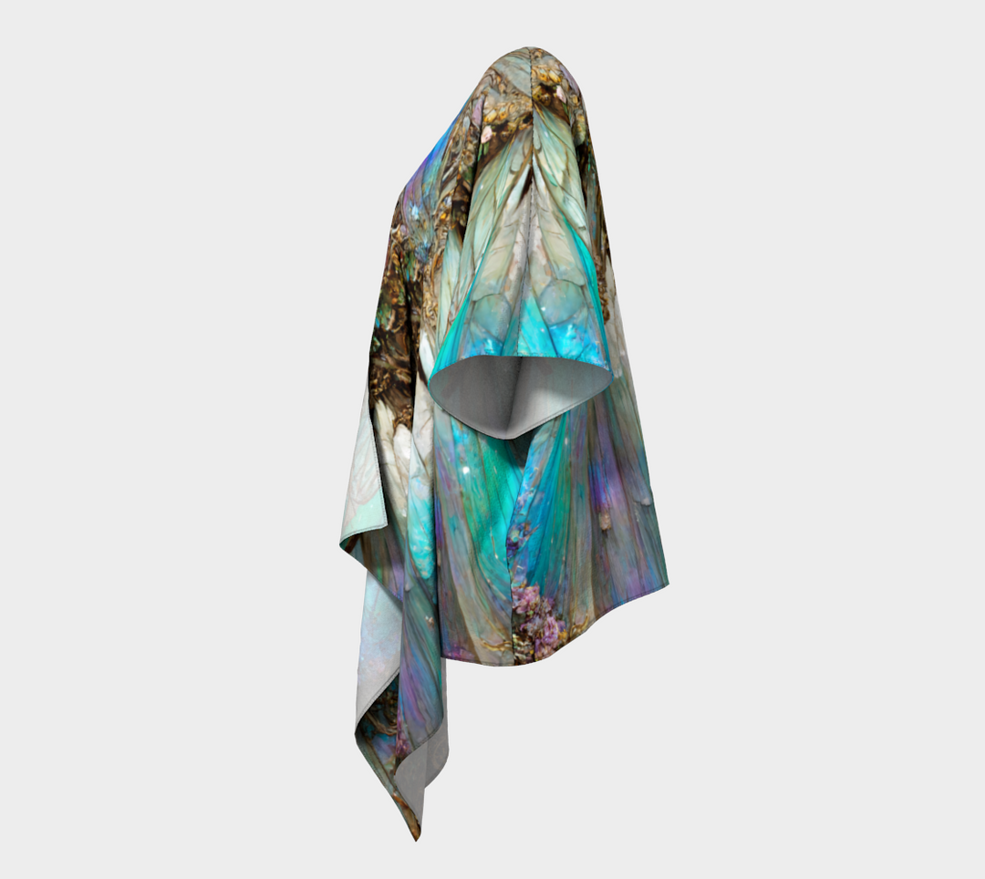 Opal Chrysalis Draped Kimono