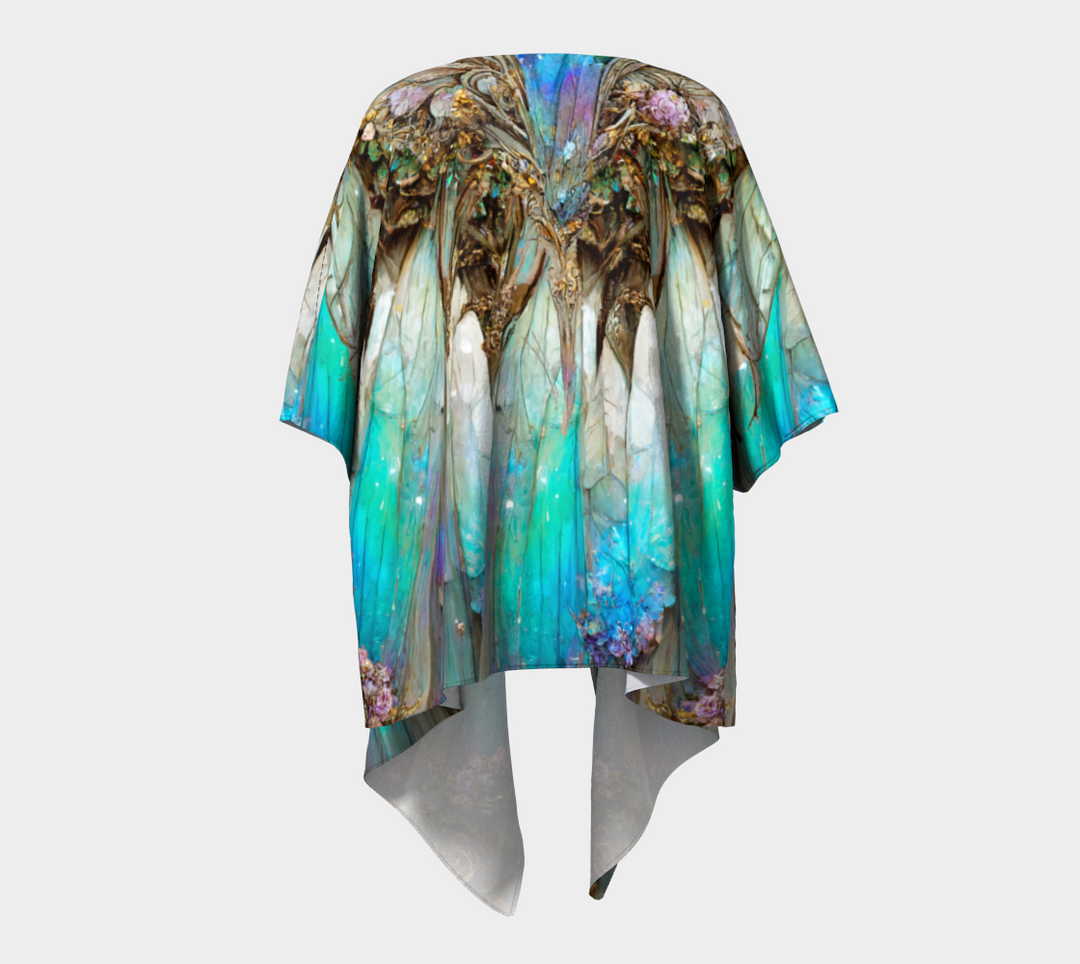 Opal Chrysalis Draped Kimono