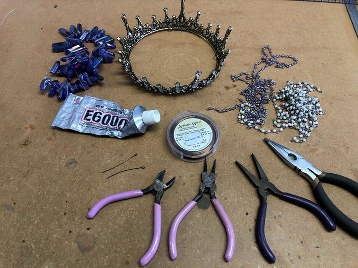 Tutorial: Crystal Crown makeover from a crown from Amazon.com