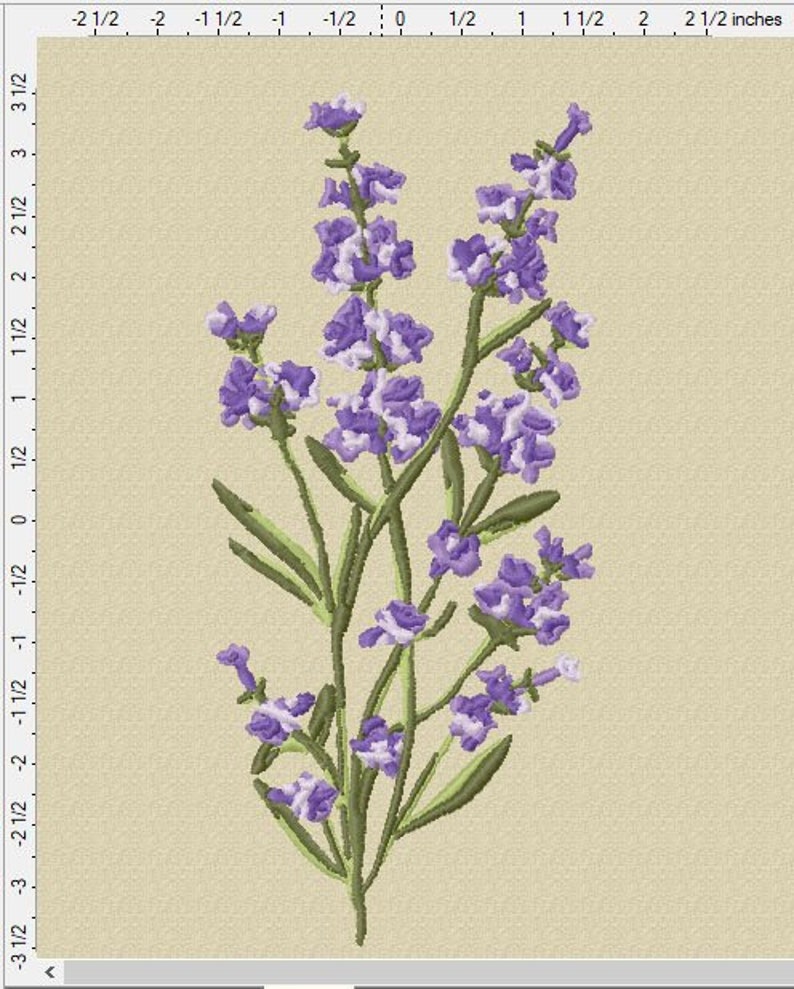 Embroidery Pattern: Lavender Flower