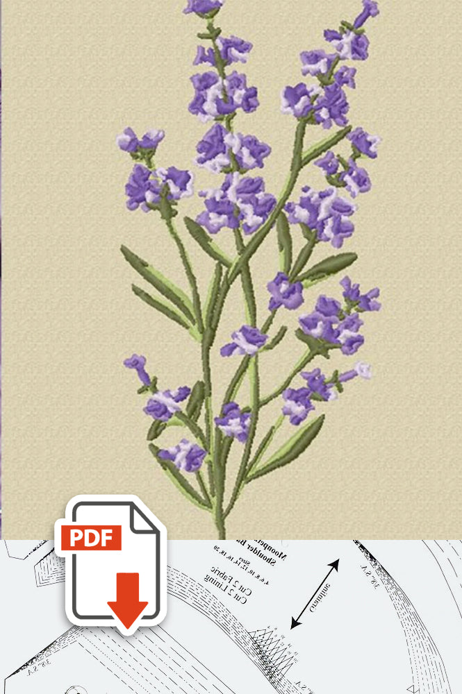 Embroidery Pattern: Lavender Flower